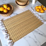 Hand-Woven Moroccan Tassel Placemats