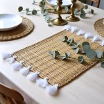 Hand-Woven Moroccan Tassel Placemats