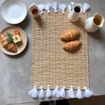 Hand-Woven Moroccan Tassel Placemats