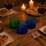 Handblown Cone-Shaped Wine Glasses - Set of 6 Recycled Glass Tumblers - Image 11