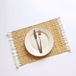 Hand-Woven Moroccan Tassel Placemats