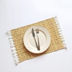 Hand-Woven Moroccan Tassel Placemats