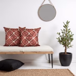 Moroccan Embroidered Pillow Covers 18x18, Set of 2