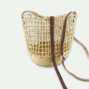 straw backpack purse