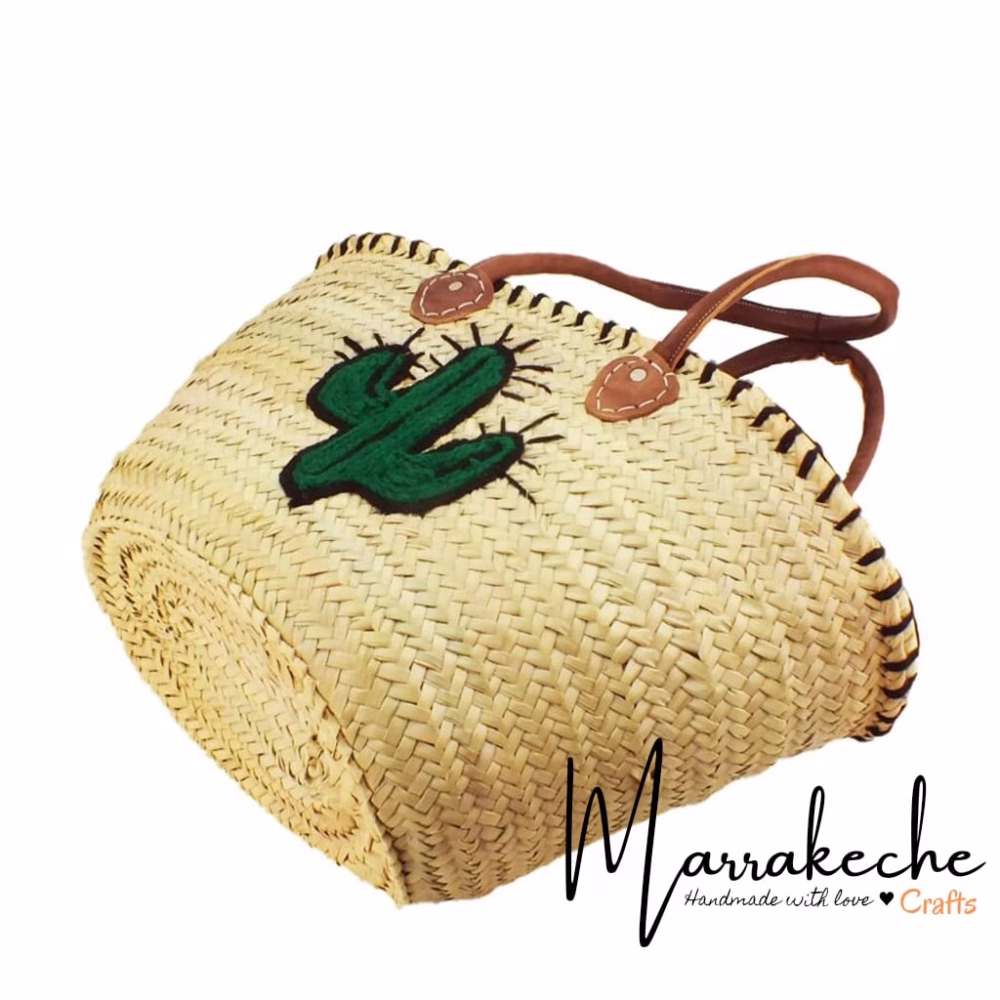 Cactus Straw Beach Bag Basket