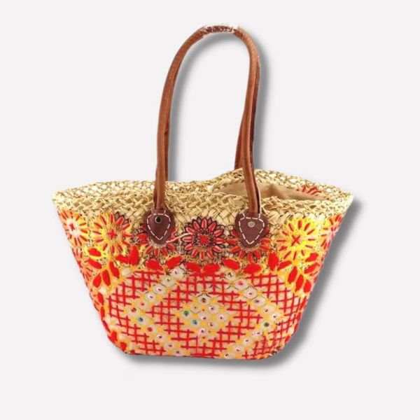 Moroccan Straw Beach Bag