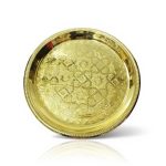 Moroccan Brass Tray Table, Round