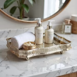 Moroccan Tea Tray With Feet - Rectangular