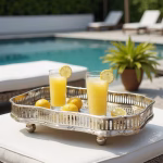 Moroccan Tea Tray With Feet - Rectangular