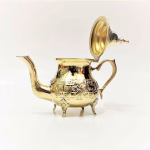 Interior view of traditional gold teapot