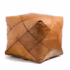Product photo of modern square pouf showing diamond pattern