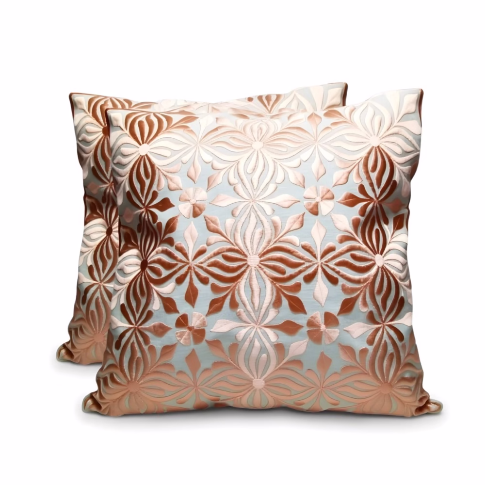 Product photo of orange decorative pillow covers set