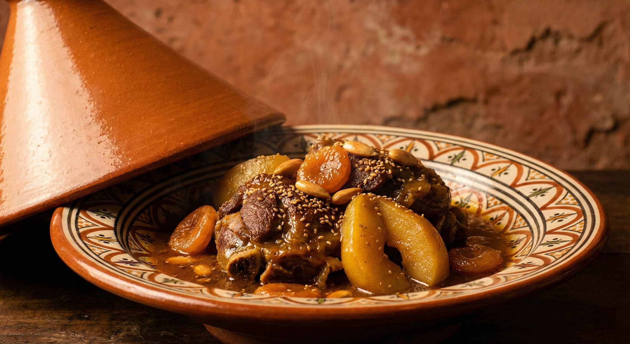 Moroccan cuisine: its secrets, features, global rankings, and the most famous Moroccan food ... Authentic Moroccan lamb tagine cooked with quince and dried apricots, showcasing the unique historical sweet and savory combination brought by Abbasid refugees