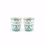 Moroccan Handmade Ceramic Cup, Set Of 6