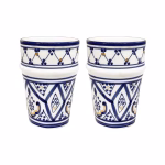 Moroccan Handmade Ceramic Cup, Set Of 6