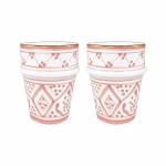 Moroccan Handmade Ceramic Cup, Set Of 6