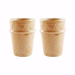 Moroccan Ceramic Espresso Cups, Set Of 6