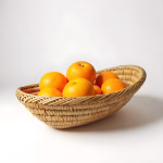 Handmade Moroccan Oval Bread Basket & Fruit