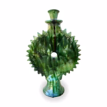 Handmade Moroccan Round Green Tamegroute Candlestick