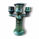 Moroccan Green Tamegroute Ceramic Candlestick Holders