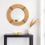 Moroccan Straw Hanging Wall Mirror