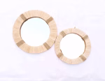 Moroccan Straw Hanging Wall Mirror