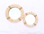 Moroccan Straw Hanging Wall Mirror