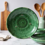 Handcrafted Moroccan Tamegroute Pottery Plate