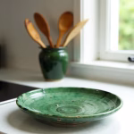 Handcrafted Moroccan Tamegroute Pottery Plate
