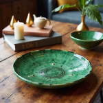 Handcrafted Moroccan Tamegroute Pottery Plate