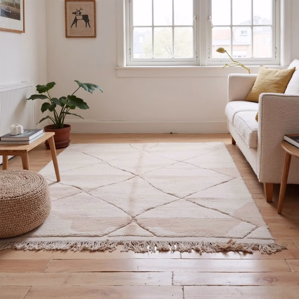 White Moroccan Rug (6.5x10 FT)