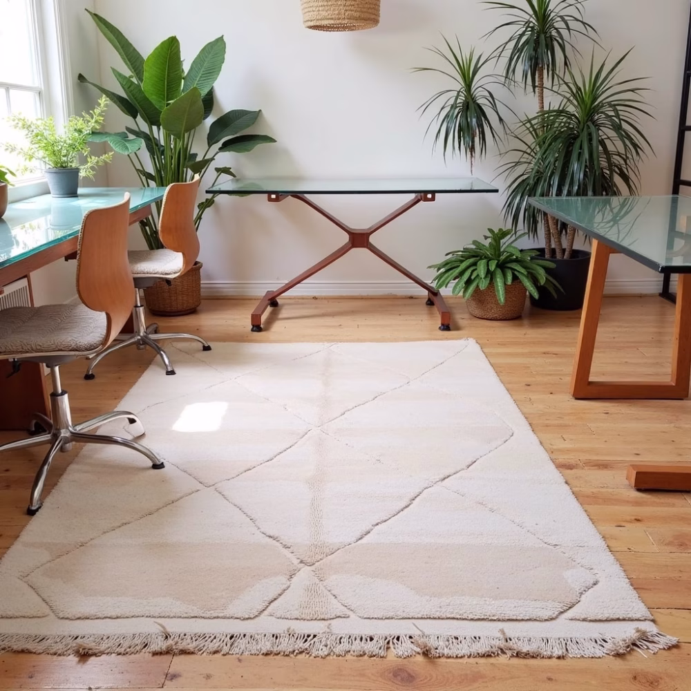 White Moroccan Rug (6.5x10 FT)