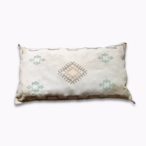 Big Moroccan Silk Cactus Pillow Cover, 36x16 Inches