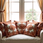 Set of handcrafted Moroccan cushion covers arranged on window seat