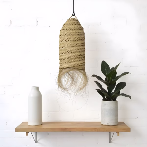 Long cylindrical lamp shade with minimalist decor