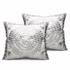 Product photo of gray embroidered pillow cover set