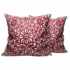 Product photo of red Moroccan cushion set with floral pattern