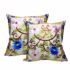 Set of multicolor embroidered pillow cases with bird and flower design