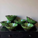 Set of 3 Moroccan Tamegroute Ceramic Bowls