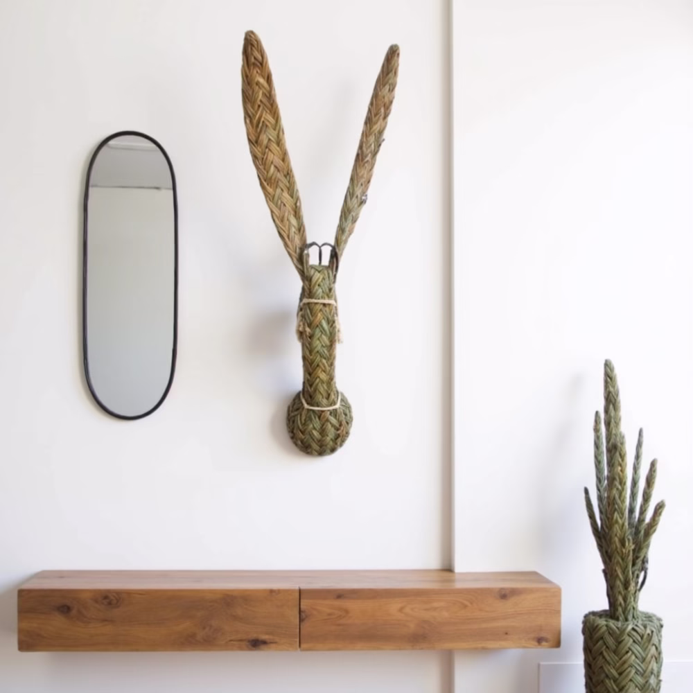 Handwoven Donkey Animal Head