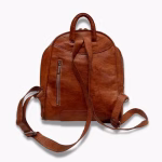 Small Woven Leather Backpack