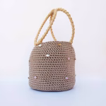 Crochet Handbag Inlaid With Crystal Stones