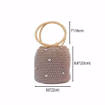 Crochet Handbag Inlaid With Crystal Stones