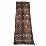 Handmade Brown Moroccan Cactus Silk Runner Rug