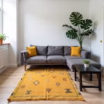 Handmade Moroccan Cactus Silk Yellow Rug