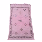 Handmade Moroccan Sabra Rug - Pink Cactus Silk