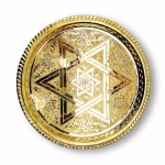 Hand Engraved Round Platter Trays with Star of David