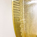 Handmade Round Brass Lamp Shade - Geometrical Pattern