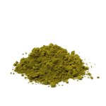 Pure organic henna powder pile showing natural green color and ultra-fine triple-sifted texture