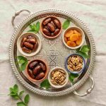 Hand-Engraved Silver-Plated Brass Serving Tray with Geometric Inlay - Image 2